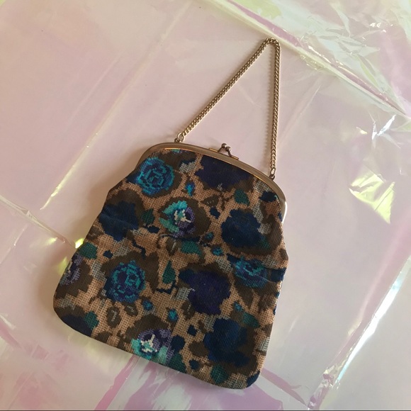 Vintage floral purse 💙🍂 - Picture 2 of 7